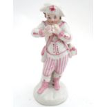 A 19thC Continental porcelain figure. marked under 136YI Please Note - we do not make reference to