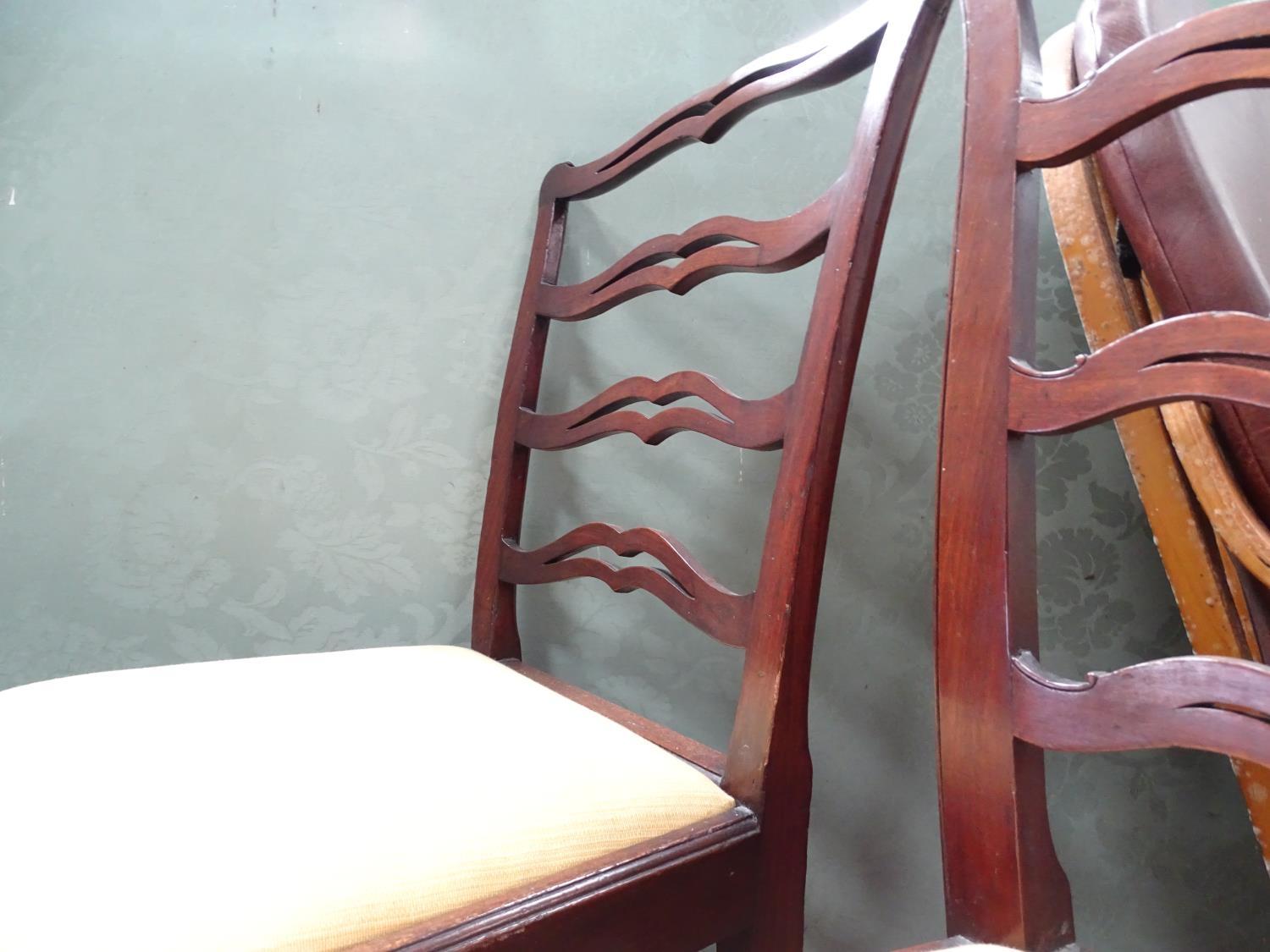 Two mahogany ladder back chairs Please Note - we do not make reference to the condition of lots - Image 6 of 6