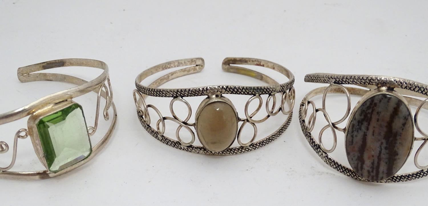 A quantity of white metal bangles Please Note - we do not make reference to the condition of lots - Image 2 of 5