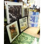 A quantity of pictures, framed contemporary prints Please Note - we do not make reference to the