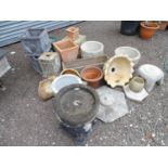 A quantity of assorted garden pots, planters etc Please Note - we do not make reference to the