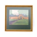 Framed painting, ?Le Manoir in Brittany?. Dated on reverse 1991 and signed lower right MPB Please