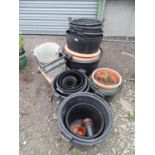 A large quantity of garden pots, buckets etc Please Note - we do not make reference to the condition