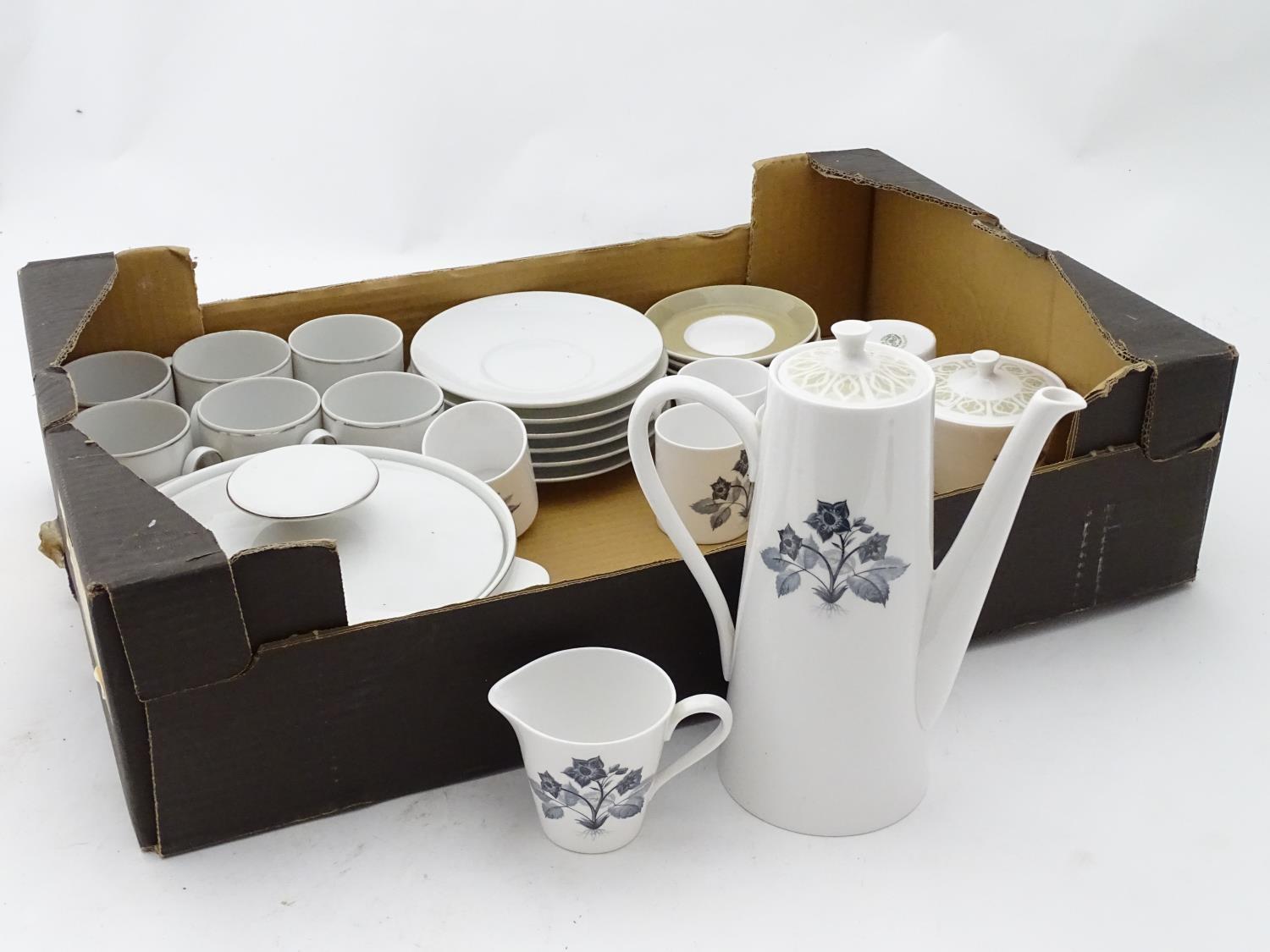 Vintage retro mid century coffee wares by Riyal Tuscan together with assorted other items Please