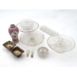 Box of assorted glass, ceramics silver plate etc Please Note - we do not make reference to the