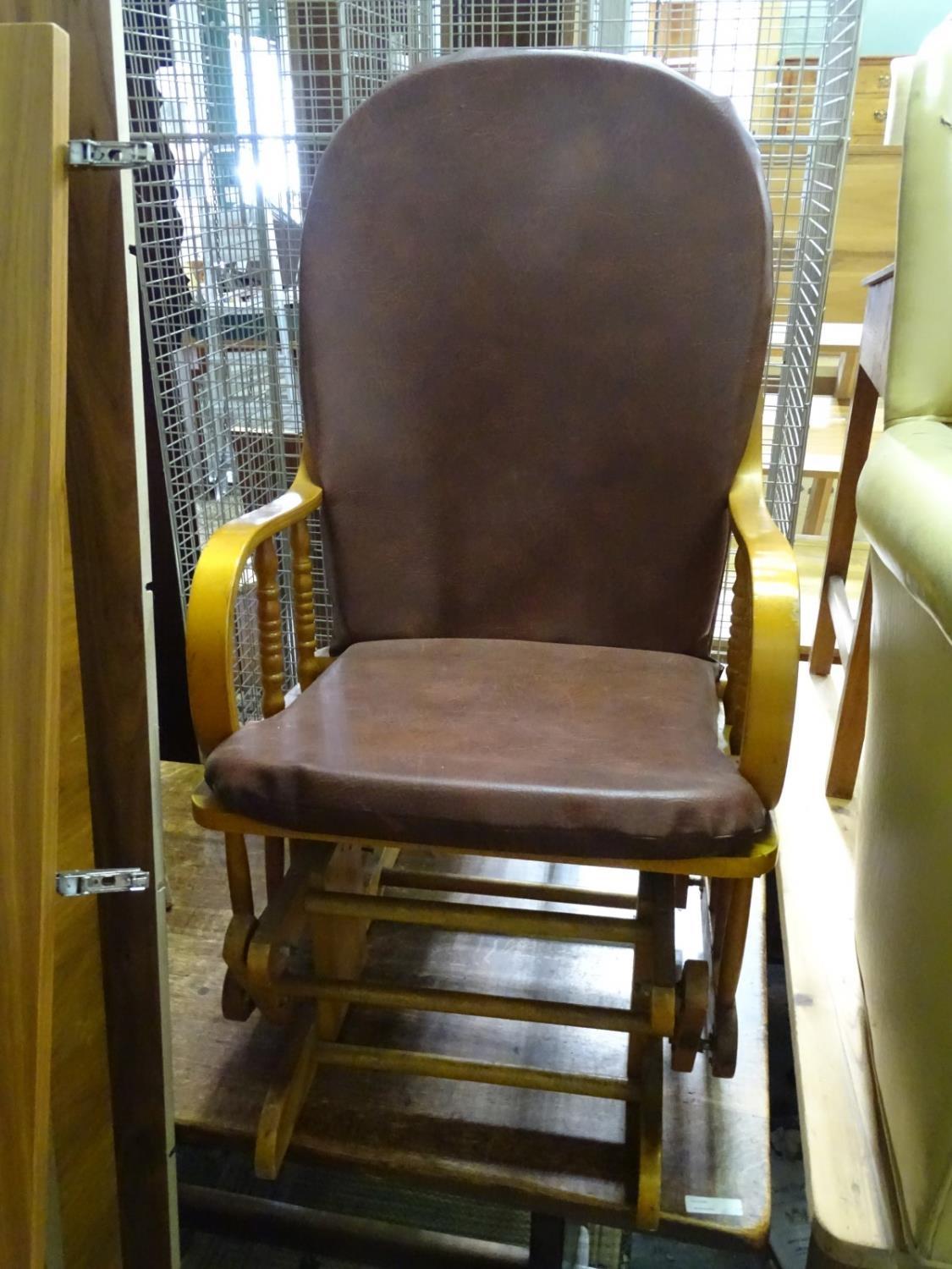 A late 20thC rocking chair Please Note - we do not make reference to the condition of lots within - Image 4 of 4