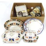 A box assorted miscellaneous items including nursery plate by Egersund, Norway, ceramics, pipes