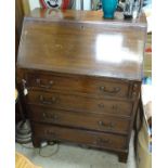 A 20thC mahogany bureau Please Note - we do not make reference to the condition of lots within