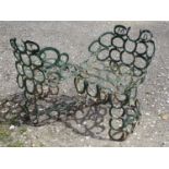 Blacksmiths made love seat constructed from horseshoes Please Note - we do not make reference to the