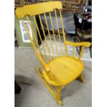 A late 20th / early 21st rocking chair Please Note - we do not make reference to the condition of