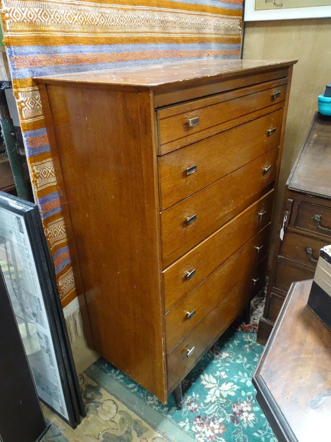 Lebus Vintage retro tallboy / chest of drawers Please Note - we do not make reference to the