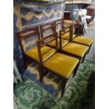 A set of 4 (+1) vintage retro dining chairs Please Note - we do not make reference to the