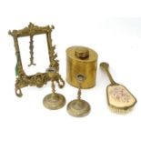 Assorted brassware etc to include a Joseph Sankey & Sons tea caddy etc Please Note - we do not
