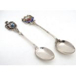 Silver commemorative teaspoon hallmarked Birmingham 1927 together with an EPNS example (2) Please