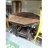 An Edwardian octagonal side table Please Note - we do not make reference to the condition of lots