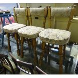 Three bar stools Please Note - we do not make reference to the condition of lots within