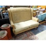 Wing back Sofa for restoration Please Note - we do not make reference to the condition of lots