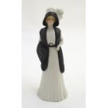 A Wedgwood porcelain figure of a lady Charlotte from The Hyde Park Collection. Marked under. Approx.