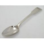 York silver : Georgian silver fiddle pattern teaspoon. Hallmarked York 1807 maker Robert Cattle &
