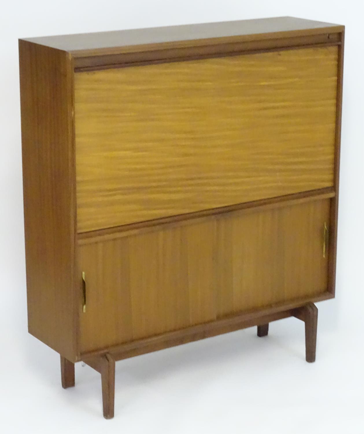 Vintage Retro, Mid-Century: a teak drinks cabinet by Beaver & Tapley Ltd, London, labelled 'Multi- - Image 2 of 7