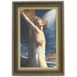 Helena Boudry, XX, Ecclesiastical School, Oil on canvas, Jesus Christ on the cross of Calvary with