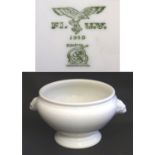 Militaria, WWII/Second World War/WW2: a large white porcelain soup tureen, the base marked with