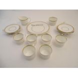 A quantity of Royal Worcester tea wares with decorative gilt and red banding. Comprising 6