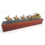 Toy: A William Britains ceremonial coronation coach / carriage with King & Queen figures and 8