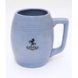 Militaria: a mid 20thC ceramic pint mug, marked with the insignia of The Queen's Own Royal West Kent