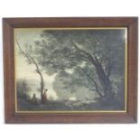 After Camille Jean-Baptiste Corot (1796-1895), Chromolithograph, Fruhlingsmorgen - Spring Morning,