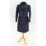 Militaria: a mid-20thC RAF greatcoat, with Cadet Sergeant insignia and 'Air Training Corps' shoulder