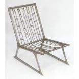 Vintage Retro, Mid-Century: an unusual, commissioned lounge chair, the stainless steel frame