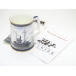 Militaria: a Dunkirk (Operation Dynamo WWII) commemorative tankard by Royal Doulton, dated 1990,