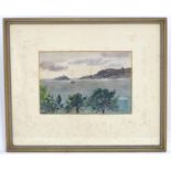 Francis L. James, XIX-XX, Watercolour, A coastal scene with boats, possibly Mount St. Michael.