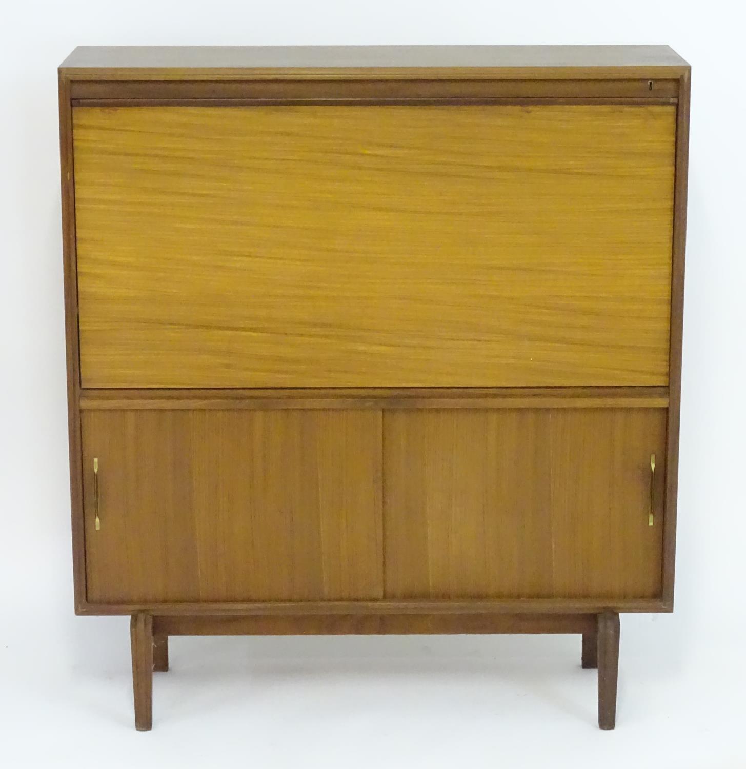 Vintage Retro, Mid-Century: a teak drinks cabinet by Beaver & Tapley Ltd, London, labelled 'Multi- - Image 3 of 7