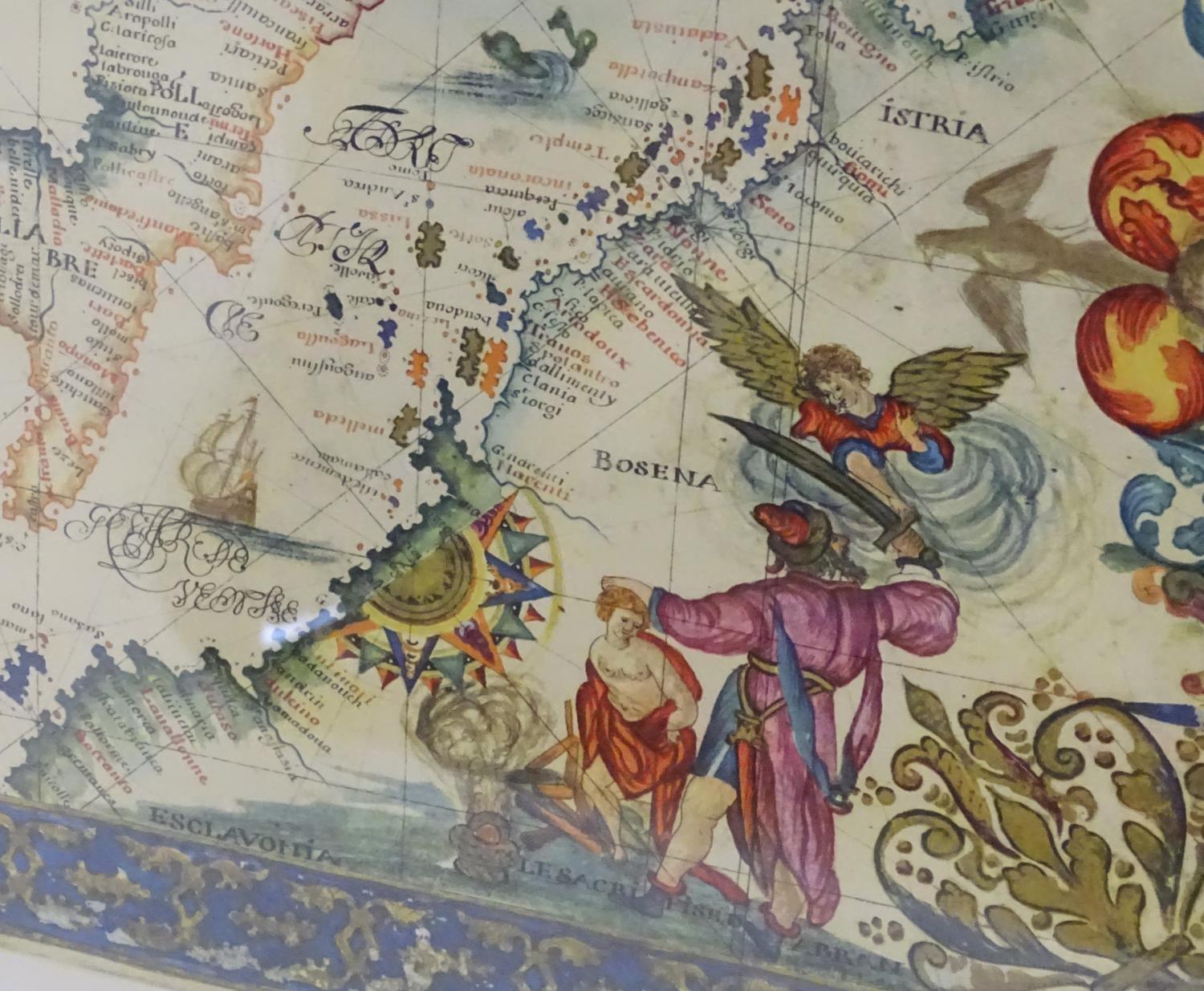 After Gerardus Mercator (1512-1594), A 20thC decorative map depicting part of the Mediterranean, - Image 6 of 7