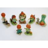 Seven Goebel Red head figures by Charlot Byj, comprising Say A-A-A-Ahh, a red haired boy dressed