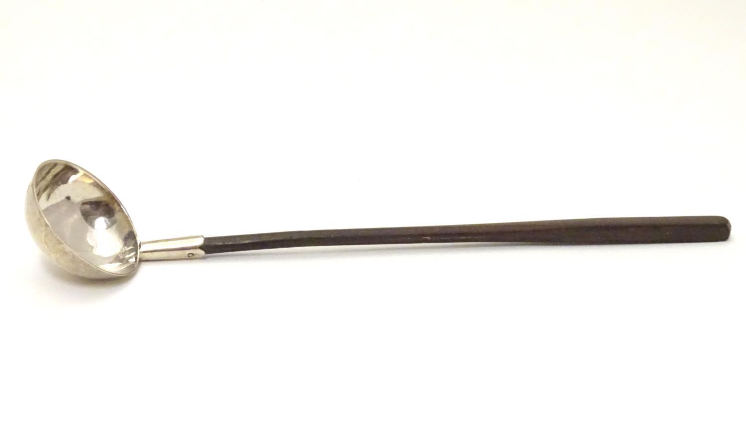 A Geo III Scottish silver ladle. 8 1/2" long overall Please Note - we do not make reference to the - Image 5 of 7