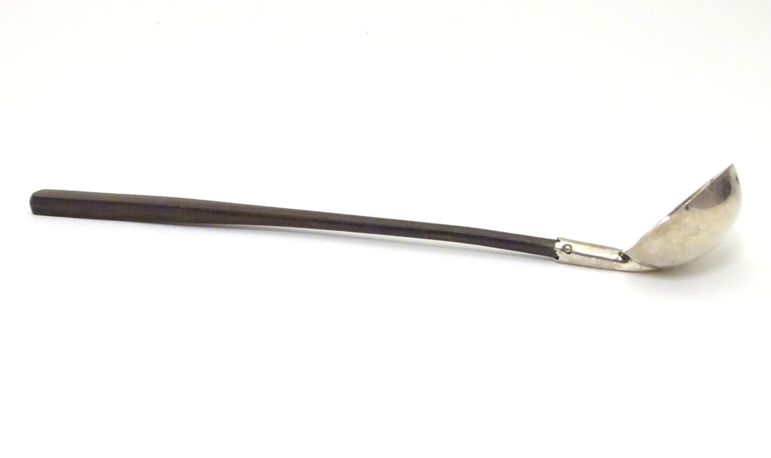 A Geo III Scottish silver ladle. 8 1/2" long overall Please Note - we do not make reference to the - Image 4 of 7