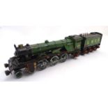 Toy: A Lesser & Pavey Ltd. cast model of the Flying Scotsman train, no. 4472, and LNER tender.