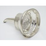 A Geo III silver wine funnel hallmarked London 1782 maker WS. Approx. 5 1/2" long overall (112g)