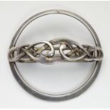 Orkney - Scotland : A Scottish silver brooch with Celtic decoration hallmarked Edinburgh 1990