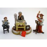 Three Italian Capodimonte figures, to include A watch / clock maker / repairer (no. 138/8), A