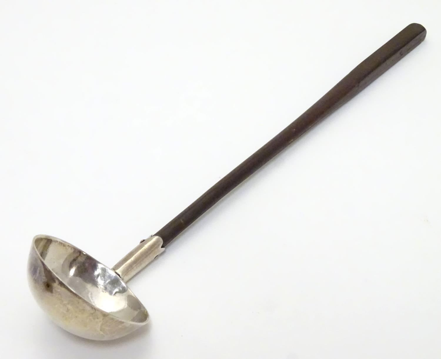 A Geo III Scottish silver ladle. 8 1/2" long overall Please Note - we do not make reference to the - Image 3 of 7