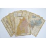 A collection of fourteen 19thC coloured maps depicting regions of Germany after Louis Gerstner, (