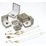 Assorted silver and white metal amber jewellery to includes, rings, pendants, earrings etc. Please