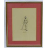 XIX-XX, Cricket print, A portrait of Leicestershire cricketer Joseph Henry Brown (1872 - 1915),