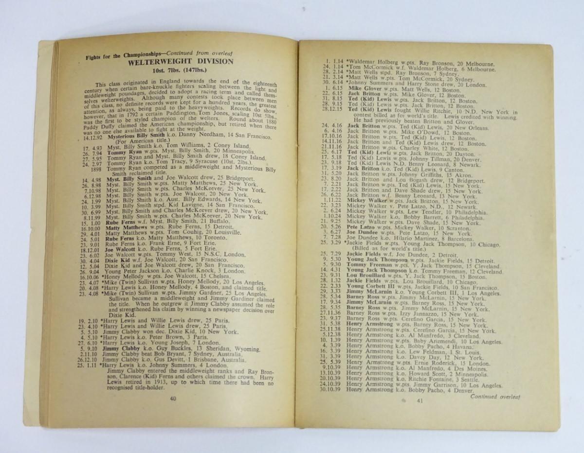 Boxing: Boxing News Annual 1947, World's & British Records & Ratings at all weights, Ring facts - Image 2 of 5