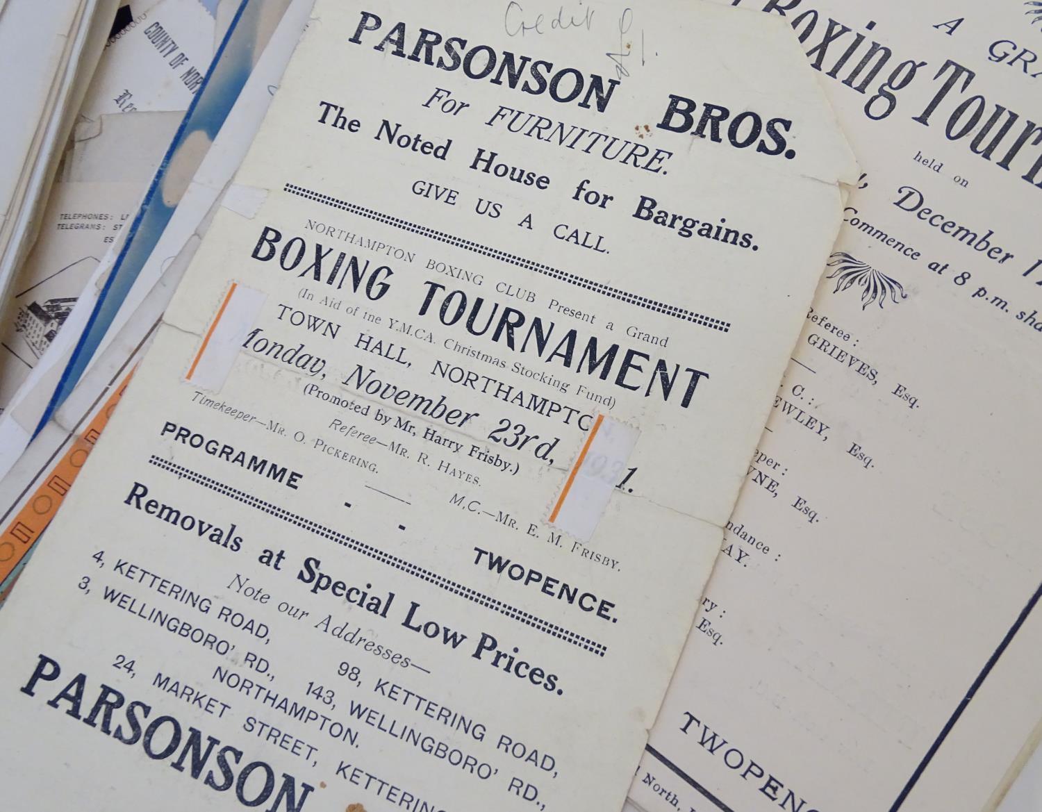 Boxing : A large quantity of early 20thC ephemera relating to boxing. To include an original - Image 9 of 13