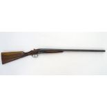 Shotgun: a Basque (Zabala) 12 bore side by side boxlock non ejector shotgun, walnut straight-hand